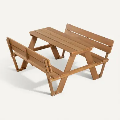 Table Pique-nique Enfants Avec Bancs à Dossier Teck - Picnic For 4 Outdoor+ Table Pique-nique Enfants Avec Bancs à Dossier Teck - Picnic For 4 Outdoor+