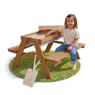 Table De Jeux À Sable Et Eau En Bois Massif Teck - Play Outdoor+ Table De Jeux À Sable Et Eau En Bois Massif Teck - Play Outdoor+