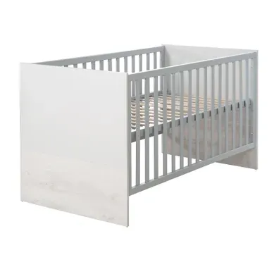 Lit bébé évolutif Maren 2 - 70x140 - Convertible - Réglable en Hauteur - Gris Clair