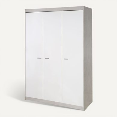 Armoire Julia 3 Portes - Blanc / Décor Bois Armoire Julia 3 Portes - Blanc / Décor Bois