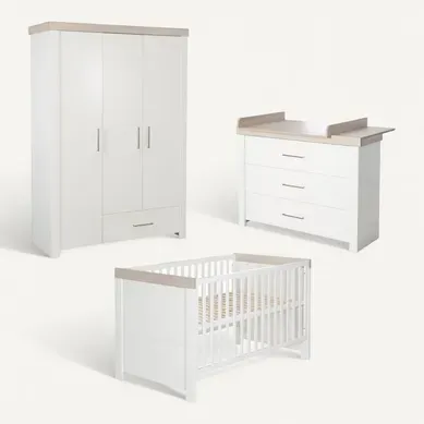 Ensemble De Meuble Lucy - Lit Bébé + Commode À Langer + Armoire 3 Portes Ensemble De Meuble Lucy - Lit Bébé + Commode À Langer + Armoire 3 Portes