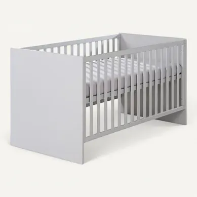Lit Bébé évolutif Lea En Bois - Convertible En Lit Junior - Hauteur Réglable - Gris Clair Lit Bébé évolutif Lea En Bois - Convertible En Lit Junior - Hauteur Réglable - Gris Clair