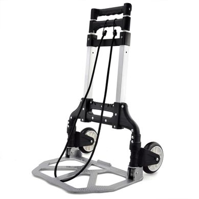 Diable Pliant Chariot De Transport En Aluminium Réglable En Hauteur Avec Bandes Élastique Diable Pliant Chariot De Transport En Aluminium Réglable En Hauteur Avec Bandes Élastique