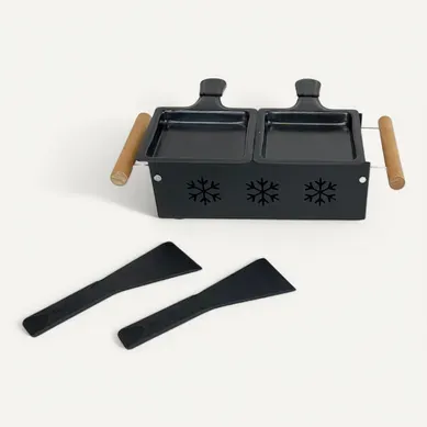 Appareil À Raclette 2 Personnes À La Bougie Avec Poêlons
