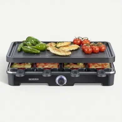 Appareil à Raclette - Rg9670 - 8 Personnes - Grande Plaque De Cuisson Antiadhésive 41,7 X 26,3 Cm