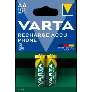 Piles rechargeables VARTA AA x2 Piles rechargeables VARTA AA x2 vue de face
