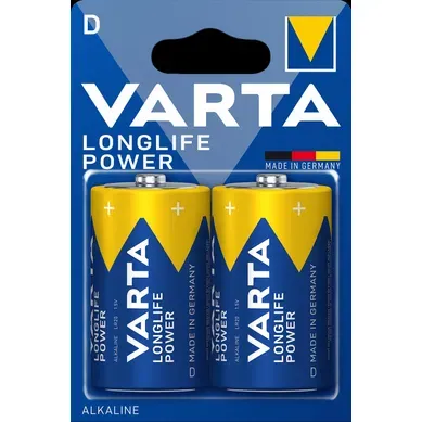 Piles Alcalines VARTA LR20 4920121412 x 2 Piles Alcalines VARTA LR20 4920121412 x 2 vue de face