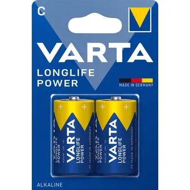 Piles Alcalines VARTA LR14 4914121412 x 2 Piles Alcalines VARTA LR14 4914121412 x 2 vue de face