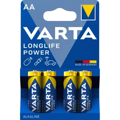 Piles Alcalines VARTA LR06 4906121414 x 4 Piles Alcalines VARTA LR06 4906121414 x 4 vue de face