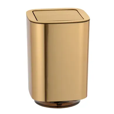 Poubelle À Couvercle Oscillant Design Auron - 5,5 L - Doré Poubelle À Couvercle Oscillant Design Auron - 5,5 L - Doré