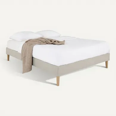Sommier Tapissier Vannes 120 X 190 Cm Revêtement Tissu - Beige Sommier Tapissier Vannes 120 X 190 Cm Revêtement Tissu - Beige