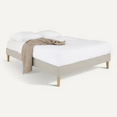 Sommier Tapissier Quimper 140 X 190 Cm Revêtement Tissu - Beige Sommier Tapissier Quimper 140 X 190 Cm Revêtement Tissu - Beige