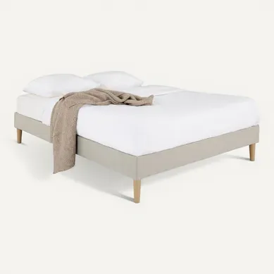 Sommier Tapissier Brest 160 X 200 Cm Revêtement Tissu - Beige Sommier Tapissier Brest 160 X 200 Cm Revêtement Tissu - Beige