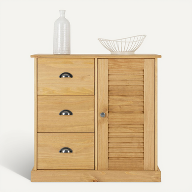 Buffet Veneta L 78 Cm Bois Massif - Coloris Naturel Buffet Veneta L 78 Cm Bois Massif - Coloris Naturel