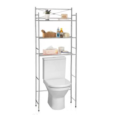 Etagère De Salle De Bain Marsa, Rangement Pour Wc/lave-linge, En Métal Chromé Etagère De Salle De Bain Marsa, Rangement Pour Wc/lave-linge, En Métal Chromé