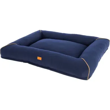 Corbeille/coussin Pour Chien Grand Format 110 X 90 X 10 Cm Bleu Foncé Cognac Corbeille/coussin Pour Chien Grand Format 110 X 90 X 10 Cm Bleu Foncé Cognac