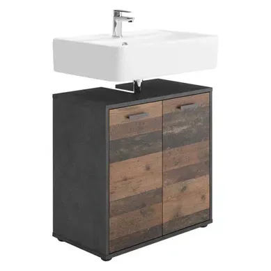 Meuble Sous Lavabo 2 Portes "terran" 60cm Naturel