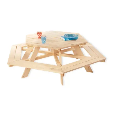 Ensemble De Table Et Bancs « nicki 6-eck », Nature Ensemble De Table Et Bancs « nicki 6-eck », Nature