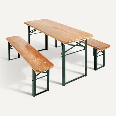 Ensemble De Table Et Bancs « sepp », à 3 Éléments Ensemble De Table Et Bancs « sepp », à 3 Éléments