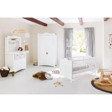 Chambre De Bébé „florentina” Large, Étagère Adaptable Large Inclue, 4 Pièces Chambre De Bébé „florentina” Large, Étagère Adaptable Large Inclue, 4 Pièces