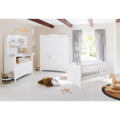 Chambre De Bébé „florentina” Extra Large Grande, Étagère Adaptable Extra Large Inclue, 4 Pièces Chambre De Bébé „florentina” Extra Large Grande, Étagère Adaptable Extra Large Inclue, 4 Pièces