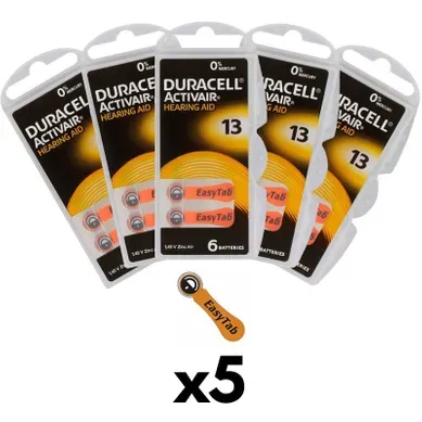 Piles Auditives Duracell Activair 13, 5 Plaquettes Piles Auditives Duracell Activair 13, 5 Plaquettes