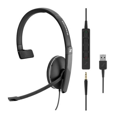 Casque Micro Filaire Sc 135 Usb Noir Casque Micro Filaire Sc 135 Usb Noir
