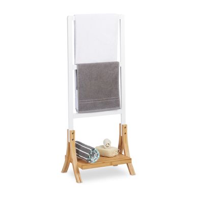 Porte-serviettes Sur Pied 3 Bras Blanc Porte-serviettes Sur Pied 3 Bras Blanc