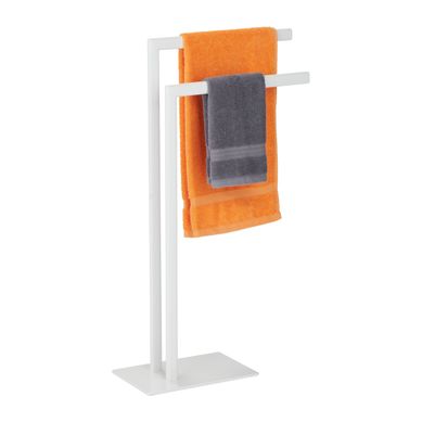 Porte-serviettes Blanc à 2 Barres Porte-serviettes Blanc à 2 Barres