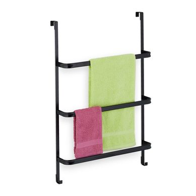 Porte-serviettes De Porte Acier Noir Porte-serviettes De Porte Acier Noir