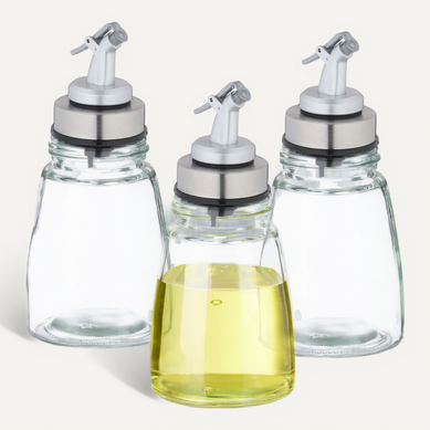 Bouteille D'huile En Verre, 3 Recharges Bouteille D'huile En Verre, 3 Recharges
