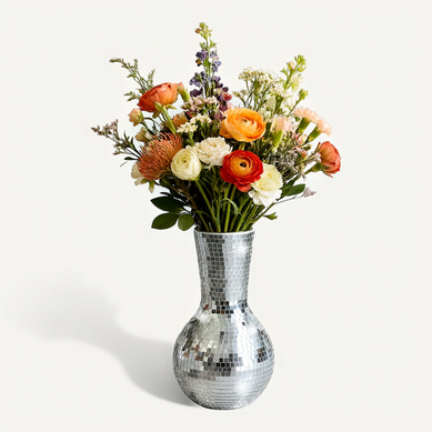 Vase Disco Miroir, 28 Cm Vase Disco Miroir, 28 Cm