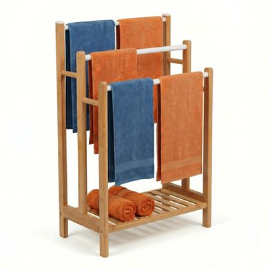 Porte-serviettes Avec Tablette Bambou Porte-serviettes Avec Tablette Bambou