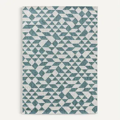 Tapis D'extérieur Et Intérieur Cleo Bleu 80x150 Cm