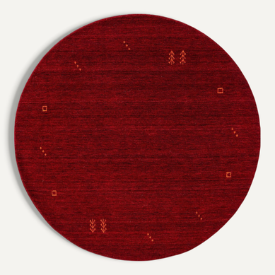 Tapis En Laine Rond Jamal Rouge  200 Cm Rond