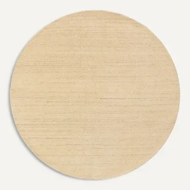Tapis En Laine Rond Jamal Crème  160 Cm Rond