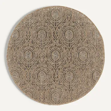 Tapis D'extérieur Et Intérieur Rond Cleo Crème/beige  120 Cm Rond