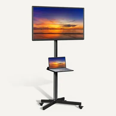 Support TV Roulant Pour Téléviseur De 23-60 Pouce Ecran, Hauteur Et Angle Réglable, Noir Support TV Roulant Pour Téléviseur De 23-60 Pouce Ecran, Hauteur Et Angle Réglable, Noir