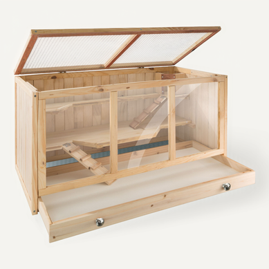 1 Cage Pour Rongeurs Goldie En Bois Marron 1 Cage Pour Rongeurs Goldie En Bois Marron