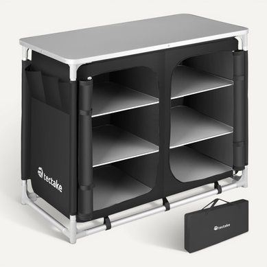 Armoire De Camping Deluxe Avec Structure En Aluminium Et 6 Compartiments Deluxe En Aluminium Noir Armoire De Camping Deluxe Avec Structure En Aluminium Et 6 Compartiments Deluxe En Aluminium Noir