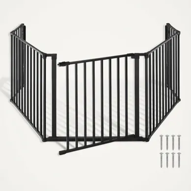 Grille De Protection Pour Cheminée Barrière De Sécurité Enfant Bébé En Acier Noir Grille De Protection Pour Cheminée Barrière De Sécurité Enfant Bébé En Acier Noir