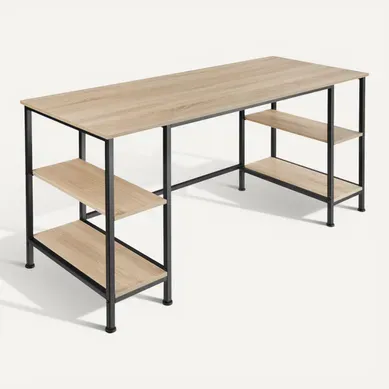 1 Bureau Stoke En Bois Mdf Bois Clair Industriel, Chêne Sonoma 1 Bureau Stoke En Bois Mdf Bois Clair Industriel, Chêne Sonoma