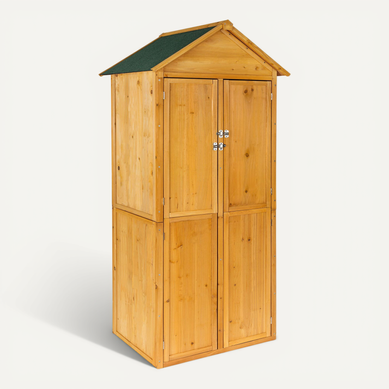 Armoire De Jardin Avec Toit à Deux Pans Kadi En Bois Marron Armoire De Jardin Avec Toit à Deux Pans Kadi En Bois Marron