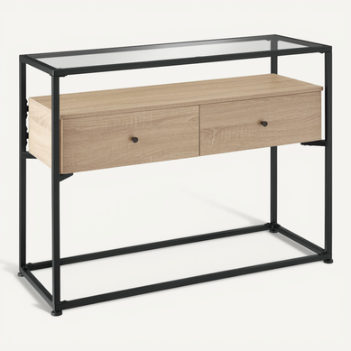1 Table Console Reading En Panneau Aggloméré Bois Clair Industriel, Chêne Sonoma 1 Table Console Reading En Panneau Aggloméré Bois Clair Industriel, Chêne Sonoma