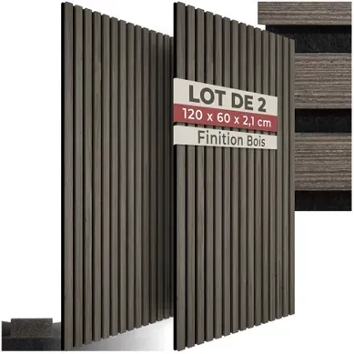 Panneaux Acoustiques Sonic Wall En Bois Mdf Chêne Gris