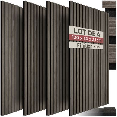 Panneaux Acoustiques Sonic Wall En Bois Mdf Chêne Gris