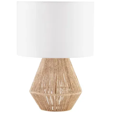 1 Lampe De Chevet En Jute Style Bohème Lignea Lux En Jute, Acier Marron Naturel