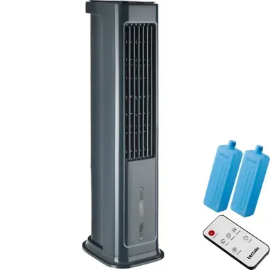 Refroidisseur D'air Silencieux 4 En 1 Gris Anthracite 5 L 3 Modes Télécommande 23x29x86cm Refroidisseur D'air Silencieux 4 En 1 Gris Anthracite 5 L 3 Modes Télécommande 23x29x86cm