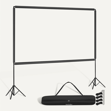 écran De Projection Cinema Avec Trépieds Pliables 120" Diagonale 16:9 4k HD Blanc