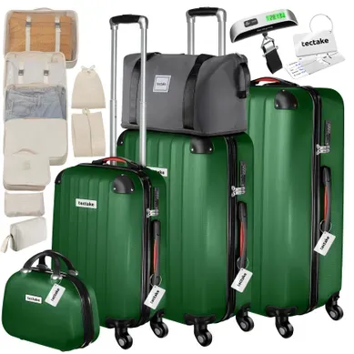 Ensemble Valises Rigides Coque Dure Vert Serrure Tsa Pèse-bagages Roulettes 360° Emboîtables Ensemble Valises Rigides Coque Dure Vert Serrure Tsa Pèse-bagages Roulettes 360° Emboîtables